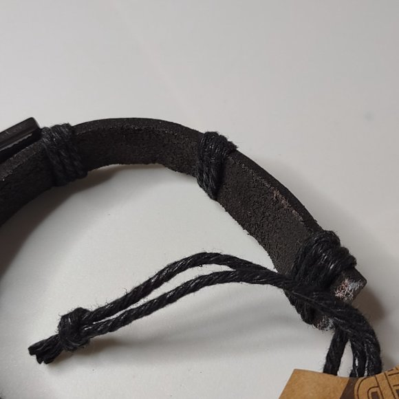 Catholic Black Band Bracelet With Tags - Picture 10 of 12